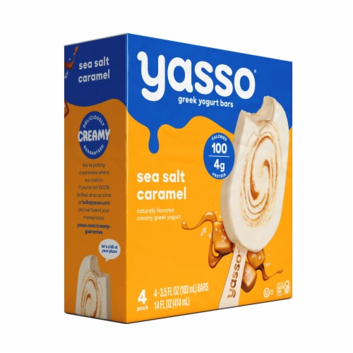 Yasso Sea Salt Caramel Frozen Greek Yogurt Bars Perspective: bottom