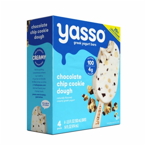 Yasso Chocolate Chip Cookie Dough Frozen Greek Yogurt Bars Perspective: bottom