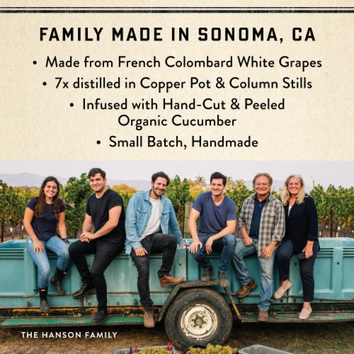 Hanson of Sonoma Organic Cucumber Grape-Based California Family Made Vodka 750 ml Perspective: bottom