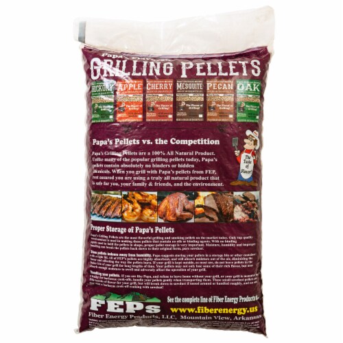Papa's Premium Hardwood Blend Grill and Smoker Wood Pellets, Mesquite, 20 Pounds Perspective: bottom