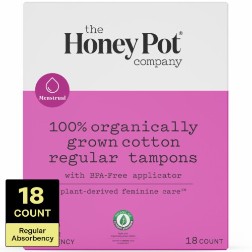 The Honey Pot® Organic Regular Tampons Perspective: bottom