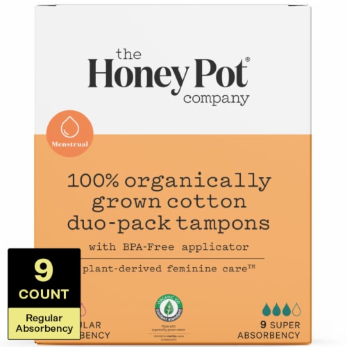 The Honey Pot® 100% Organic Tampons Duo-Pack Perspective: bottom
