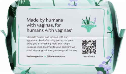 The Honey Pot® Company Organic Super Herbal-Infused Pads with Wings Perspective: bottom