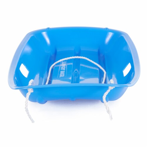 Slippery Racer Downhill Sprinter Kids Toddler Plastic Toboggan Snow Sled, Blue Perspective: bottom