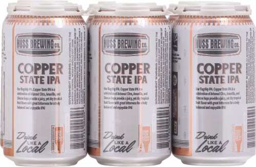 Huss Brewing Co. Copper State IPA Beer Perspective: bottom