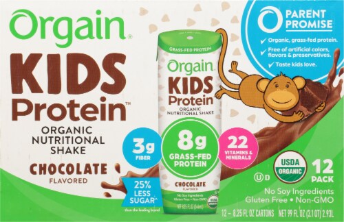 Orgain Healthy Kids Organic Nutritional Shake, Vanilla - 12 pack, 8.25 fl oz cartons