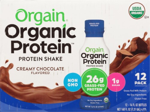 Orgain Organic Protein Nutritional Creamy Chocolate Protein Shake Perspective: bottom