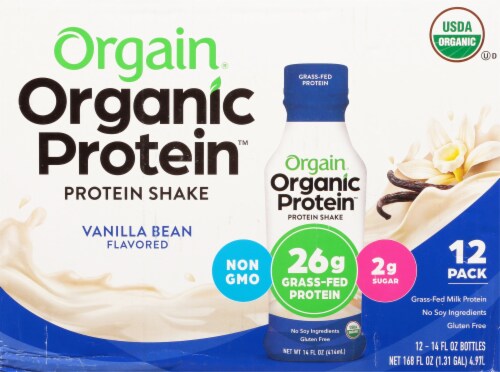 Orgain Grass Fed Clean Protein Shake, Vanilla Bean - Meal