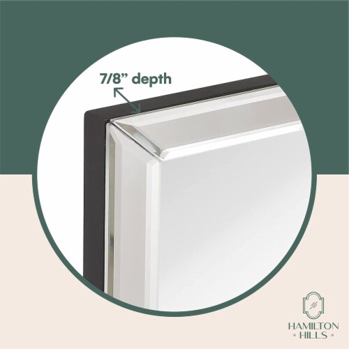 Hamilton Hills 28x40  Silver Trifold Mirror | Full Length Beveled Edges Perspective: bottom