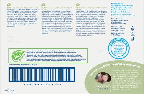 WaterWipes® Soapberry Baby Wipes Perspective: bottom