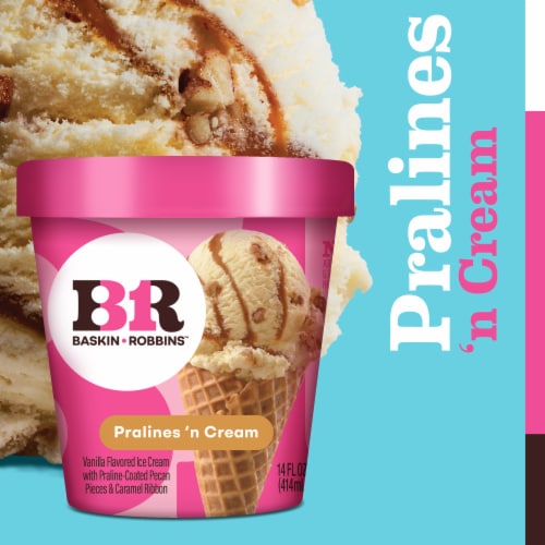Baskin Robbins® Pralines 'N Cream Ice Cream Pint Perspective: bottom