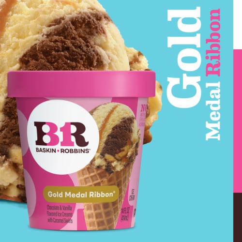 Baskin Robbins® Gold Medal Ribbon® Ice Cream Pint Perspective: bottom