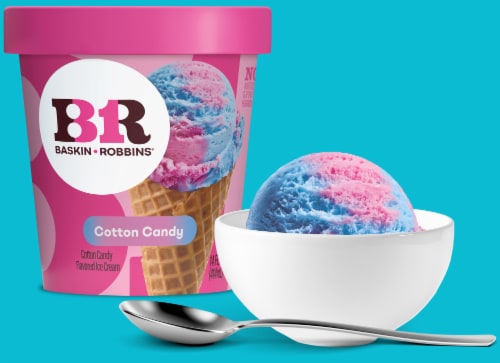 Baskin Robbins® Cotton Candy Ice Cream Pint Perspective: bottom