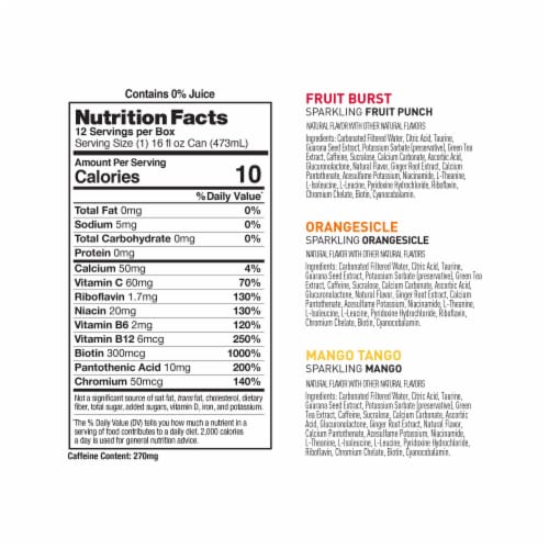 CELSIUS® ESSENTIALS Sparkling Sunset Energy Drink Variety Pack Perspective: bottom