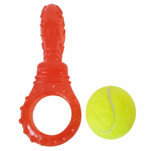 JoJo Modern Pets Eco-Friendly Squeaky TPR Tennis Ball Dog Toy with Treat Fill Perspective: bottom