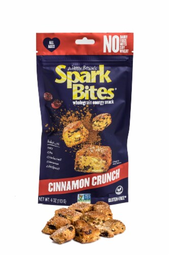 Warren Brown's Spark Bites Cinnamon Crunch Energy Snack Perspective: bottom