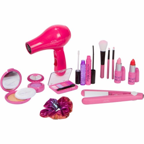 PixieCrush Kids Makeup Hair Styling Kit Ages 3 10 Pink Carrying Case 3.7 H 7.48 L 10.94 W Foods Co