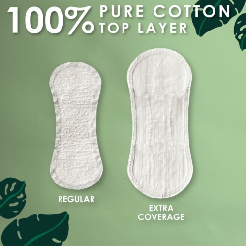 L. Chlorine Free Organic Cotton Ultra Thin Liners Regular Absorbency Perspective: bottom