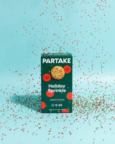 Partake Crunchy Holiday Sprinkle Cookies Perspective: bottom