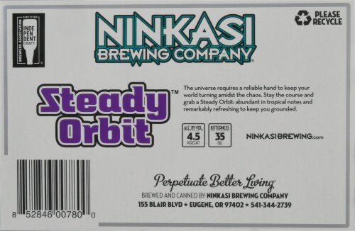 Ninkasi Brewing Company® Steady™ Orbit Grounded IPA Beer Perspective: bottom