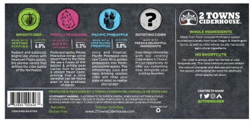 2 Towns Ciderhouse® Craft Cider Variety Pack Perspective: bottom