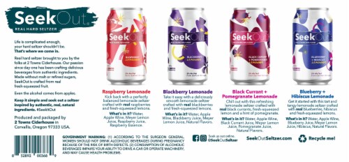 SeekOut Seltzer Hard Seltzer Variety Pack Perspective: bottom