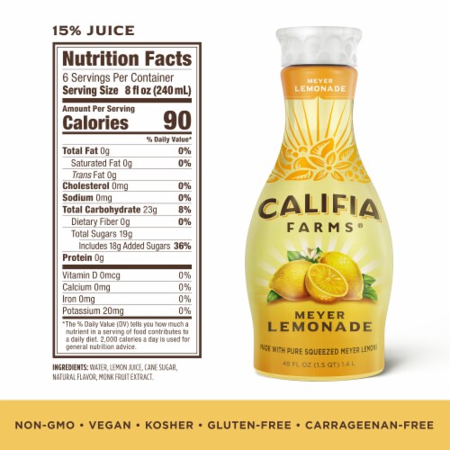Califia Farms® Meyer Lemonade Perspective: bottom