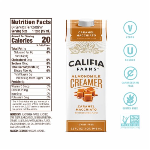 Califia Farms - Almond Creamer Caramel Macchiato Perspective: bottom
