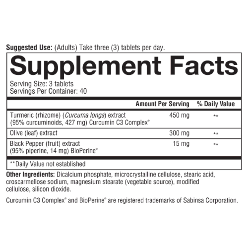 Youtheory Turmeric Advanced Supplement Tablets Perspective: bottom
