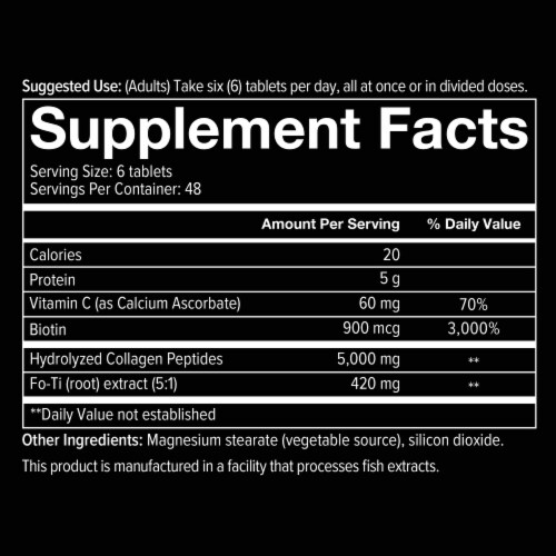 Youtheory Men's Collagen Supplement Tablets Perspective: bottom