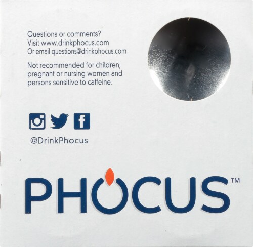 Phocus™ Caffienated Blood Orange Flavored Sparkling Water Cans Perspective: bottom