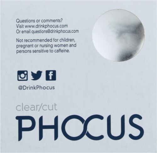 Phocus™ Caffeinated Peach Flavored Sparkling Water Cans Perspective: bottom