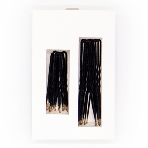 No-Slip Frenchies Black Velvet Hairpins - 20 Pins Perspective: bottom