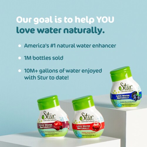 Stur® Freshly Fruit Punch ANtioxidant Water Enhancer Perspective: bottom