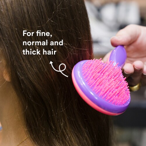 Michel Mercier The Girlie Detangler Brush Regular Hair - Pink-Purple for Women 1 Pc Perspective: bottom