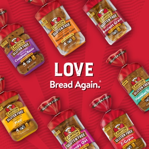 Canyon Bakehouse 7-Grain Sandwich Bread, Gluten Free Bread, 100% Whole Grain, Frozen, 18 oz Loaf Perspective: bottom