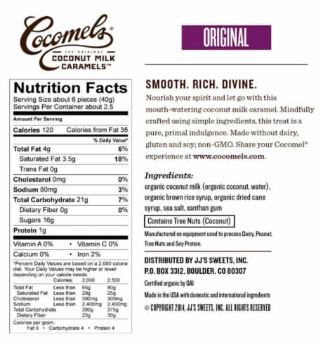 Cocomels Original Coconut Milk Caramels Perspective: bottom