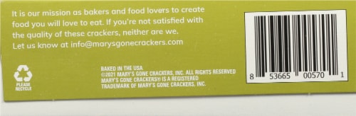 Mary's Gone Crackers™ Gluten Free Organic Garlic Rosemary Real Thin Crackers Perspective: bottom