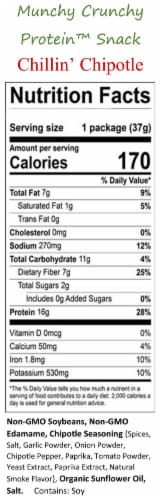 Munchy Crunchy Protein Snack Chillin' Chipotle Trail Mix Perspective: bottom