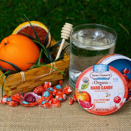 Torie & Howard Organic Blood Orange & Honey Hard Candy Perspective: bottom