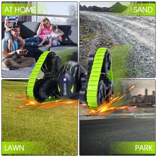 Rc Stunt Cars 360 Degree, 3 + 3 Wheel Rotation Triangle High Speed Car Perspective: bottom
