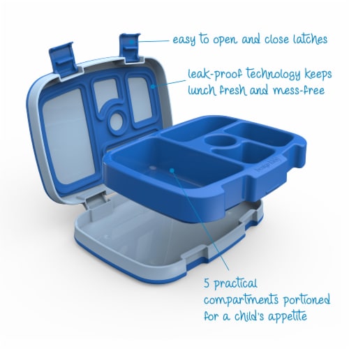 Bentgo® Kids Leak Proof Chidren's Lunch Box - Blue Perspective: bottom
