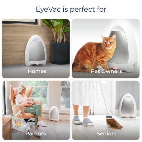 EyeVac Home 1,000-Watt Automatic Sensor Touchless Stationary Vacuum, Matte Black Perspective: bottom