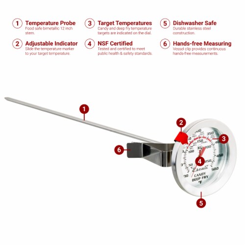 Escali Candy Deep Fry Dial Thermometer Perspective: bottom
