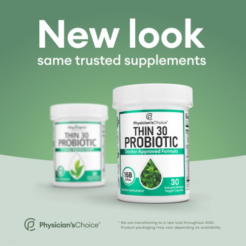 Physician's Choice Thin 30 Probiotic Dietary Supplement Perspective: bottom