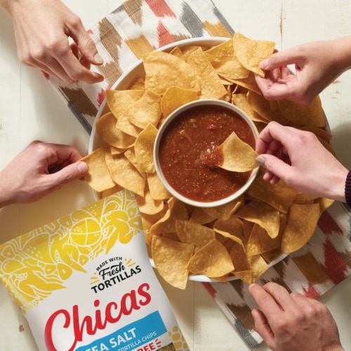 Chicas Original Sea Salt Corn Tortilla Chips Perspective: bottom