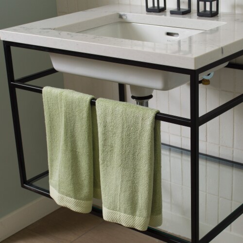 BedVoyage Luxury viscose from Bamboo Cotton Towel Set 8pc - Sage Perspective: bottom