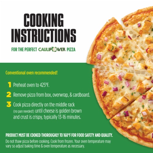 Caulipower Buffa-Whoa Cauliflower Crust Buffalo-Style Chicken Frozen Pizza Perspective: bottom