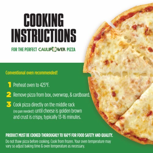 Caulipower Cheese Cauliflower Crust Frozen Pizza Perspective: bottom