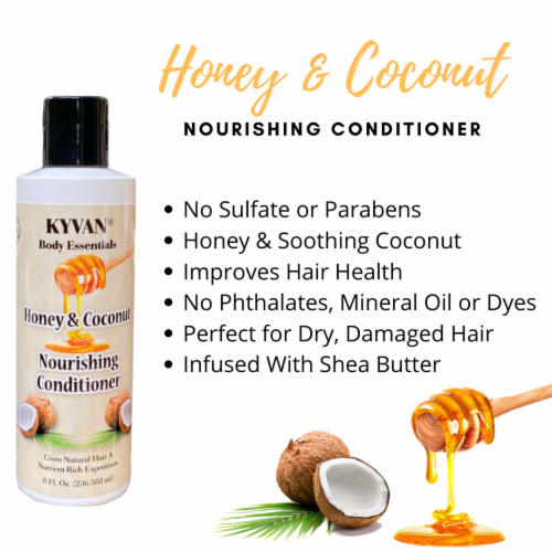 KYVAN Honey & Coconut Rejuvenating Shampoo  and Nourishing Conditioner Set Perspective: bottom